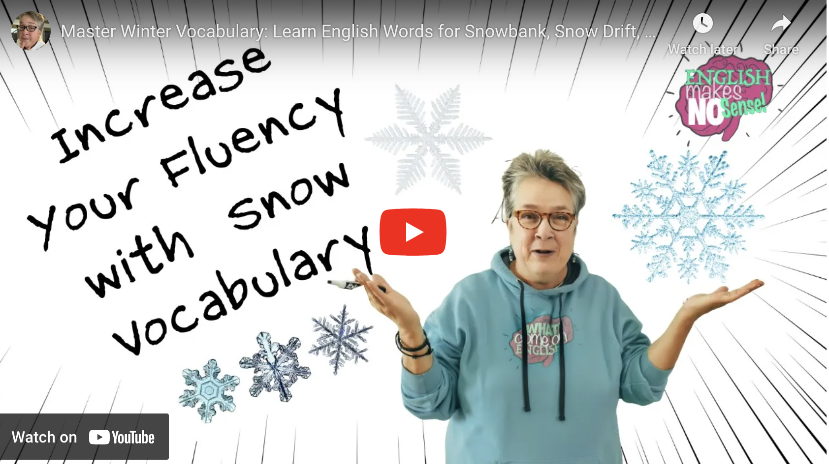 Increase your fluency with snow vocabulary
